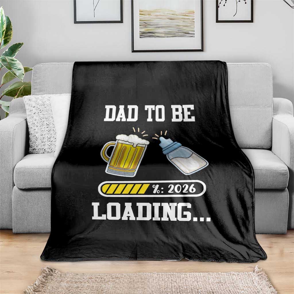 Dad to Be 2026 Throw Blanket Funny Pregnancy Reveal TS14 Print Your Wear
