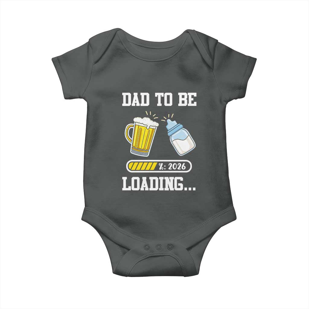 Dad to Be 2026 Baby Onesie Funny Pregnancy Reveal TS14 Dark Heather Print Your Wear