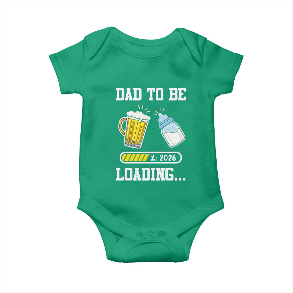 Dad to Be 2026 Baby Onesie Funny Pregnancy Reveal TS14 Irish Green Print Your Wear