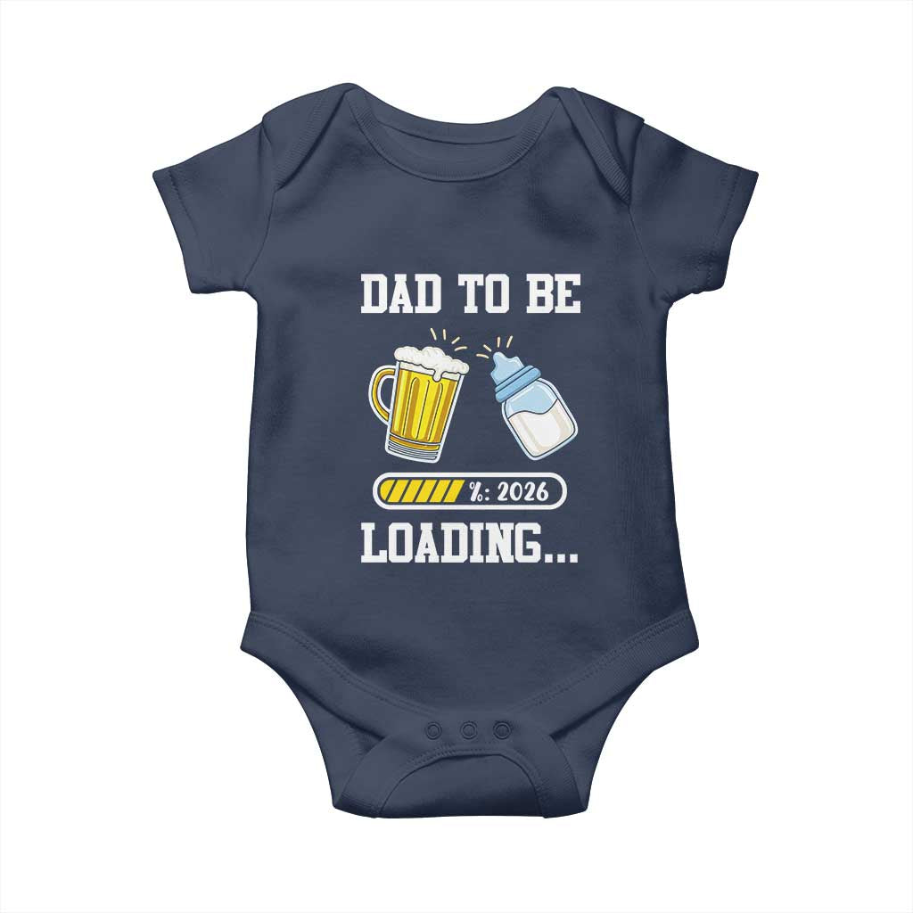 Dad to Be 2026 Baby Onesie Funny Pregnancy Reveal TS14 Navy Print Your Wear