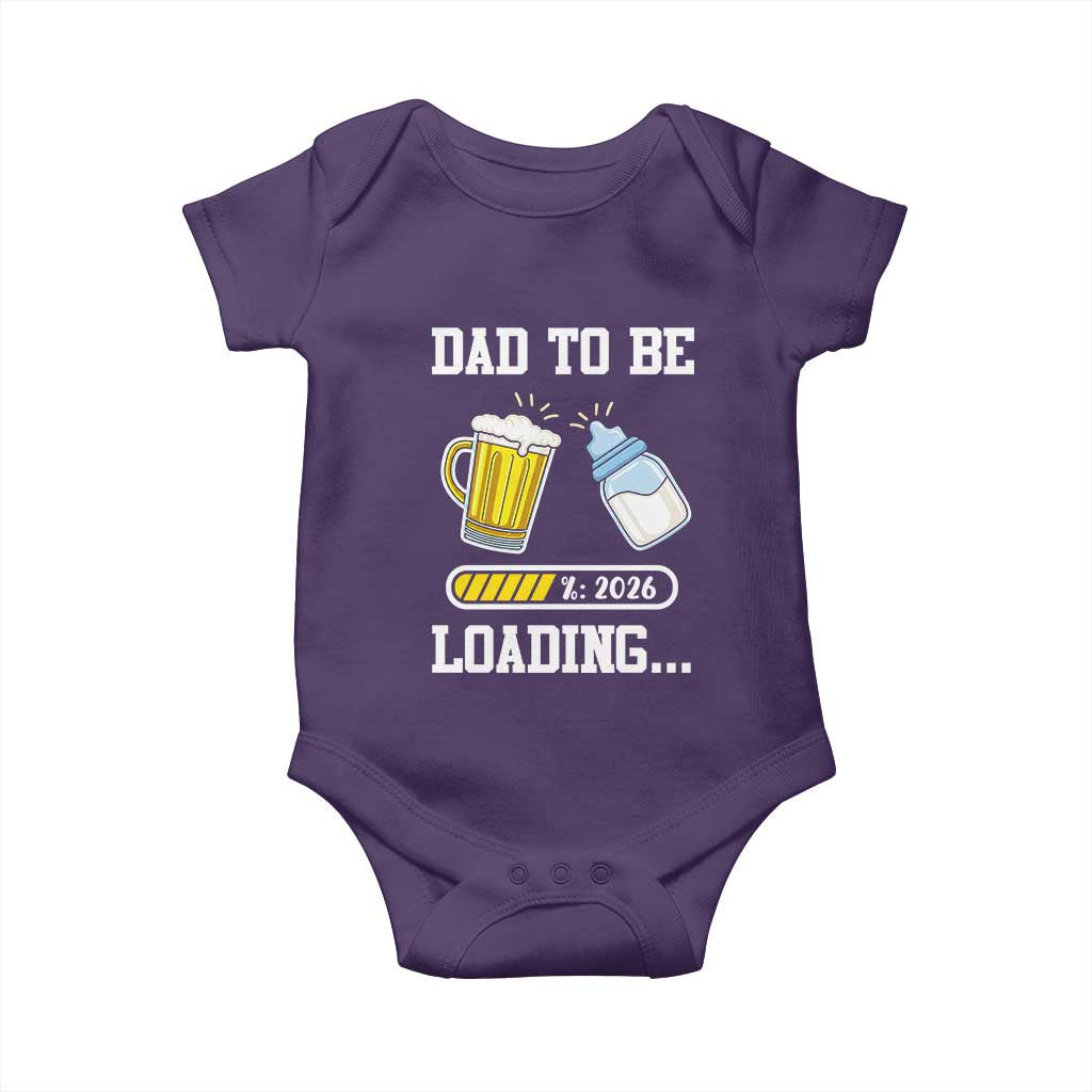 Dad to Be 2026 Baby Onesie Funny Pregnancy Reveal TS14 Purple Print Your Wear