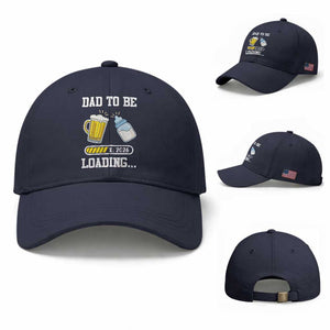 Dad to Be 2026 Baseball Cap Funny Pregnancy Reveal TS14 Baseball Cap Universal Fit Navy Print Your Wear