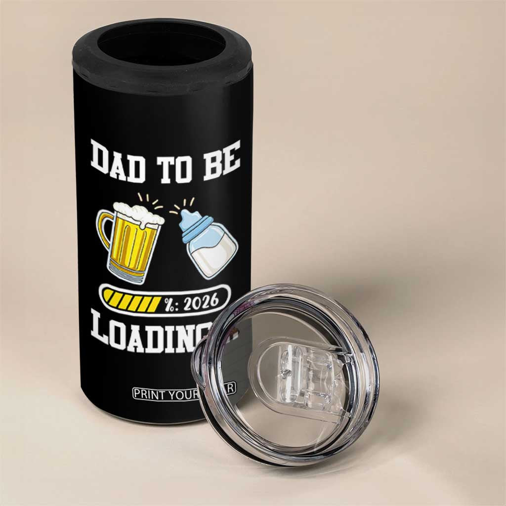 Dad to Be 2026 4 in 1 Can Cooler Tumbler Funny Pregnancy Reveal TS14 Print Your Wear