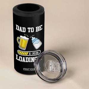 Dad to Be 2026 4 in 1 Can Cooler Tumbler Funny Pregnancy Reveal TS14 Print Your Wear