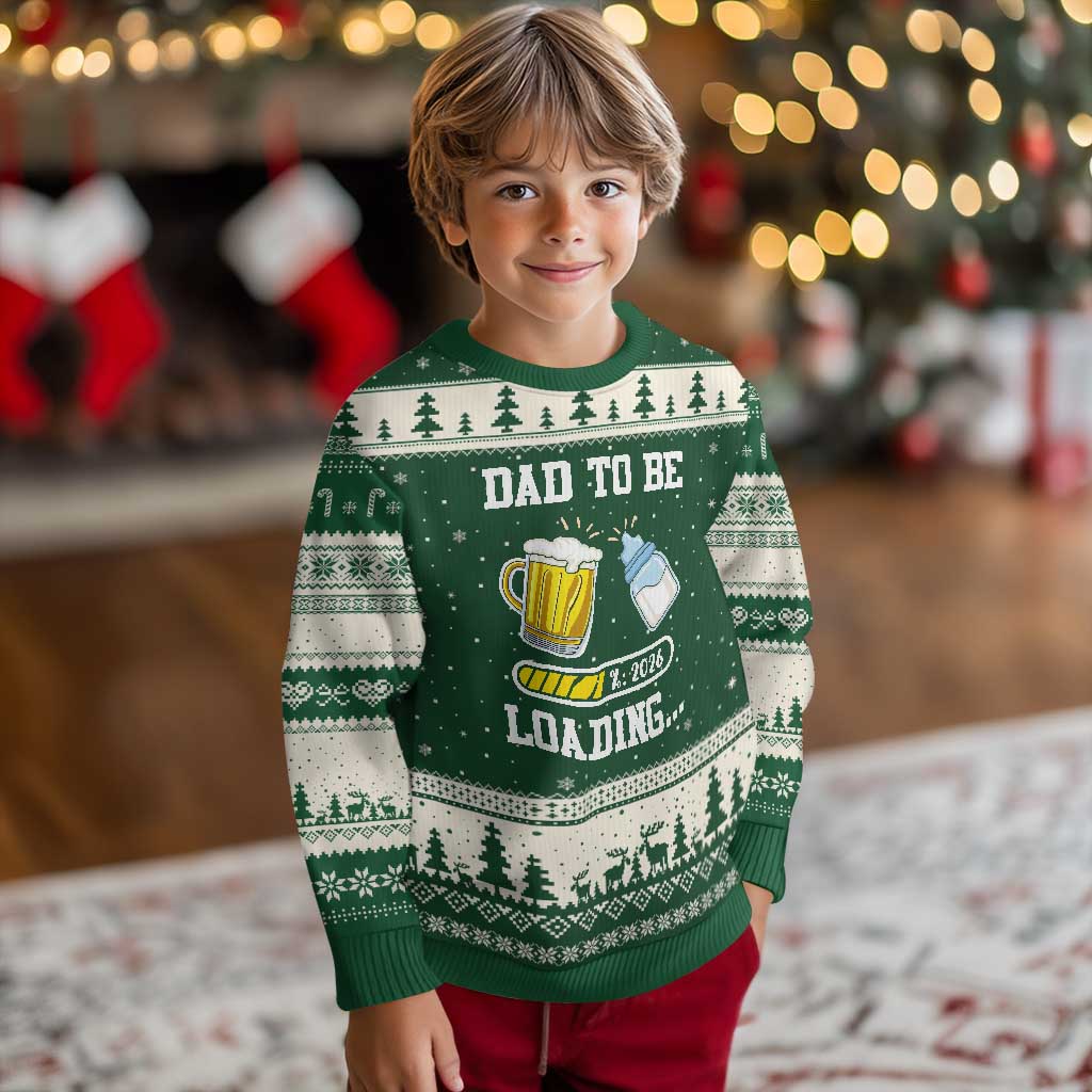 Dad to Be 2026 Ugly Christmas Sweater Funny Pregnancy Reveal
