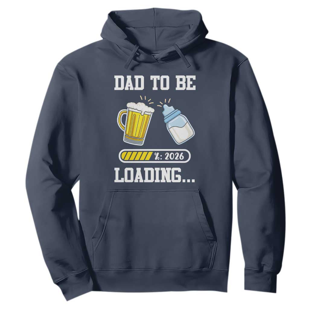 Dad to Be 2026 Hoodie Funny Pregnancy Reveal TS14 Navy Print Your Wear