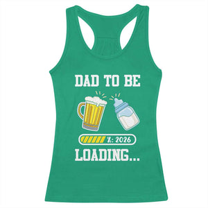 Dad to Be 2026 Racerback Tank Top Funny Pregnancy Reveal TS14 Irish Green Print Your Wear