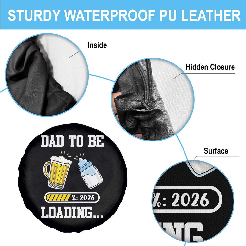 Dad to Be 2026 Spare Tire Cover Funny Pregnancy Reveal TS14 Print Your Wear