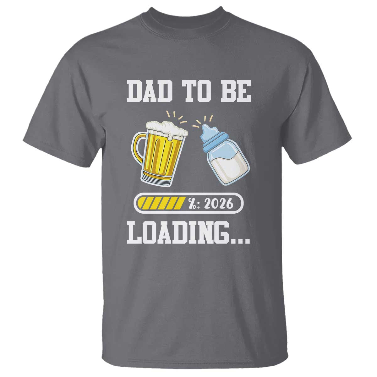 Dad to Be 2026 T Shirt Funny Pregnancy Reveal TS14 Charcoal Print Your Wear