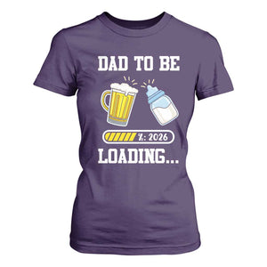 Dad to Be 2026 T Shirt For Women Funny Pregnancy Reveal TS14 Purple Print Your Wear