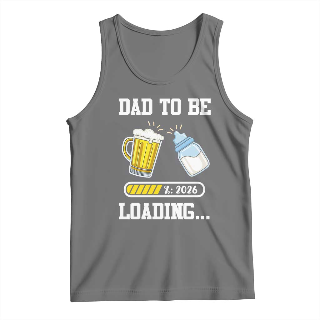 Dad to Be 2026 Tank Top Funny Pregnancy Reveal TS14 Black Heather Print Your Wear