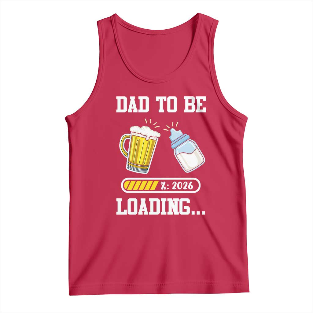 Dad to Be 2026 Tank Top Funny Pregnancy Reveal TS14 Red Print Your Wear