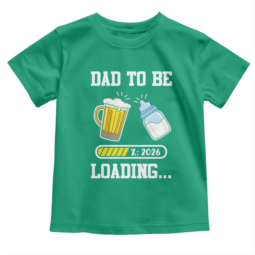Dad to Be 2026 Toddler T Shirt Funny Pregnancy Reveal TS14 Irish Green Print Your Wear