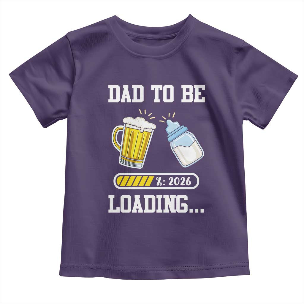 Dad to Be 2026 Toddler T Shirt Funny Pregnancy Reveal TS14 Purple Print Your Wear