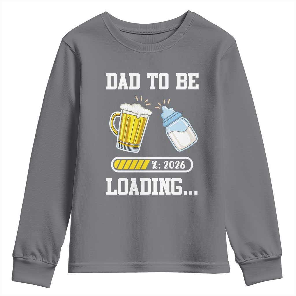 Dad to Be 2026 Youth Sweatshirt Funny Pregnancy Reveal TS14 Charcoal Print Your Wear