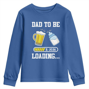 Dad to Be 2026 Youth Sweatshirt Funny Pregnancy Reveal TS14 Royal Blue Print Your Wear