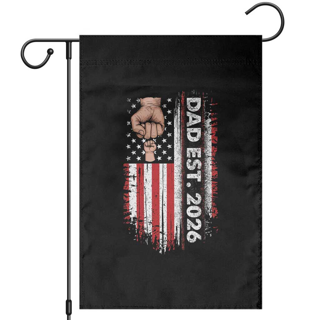 New Dad 2026 Garden Flag Patriotic US American Flag Gifts Fathers Day TS14 Black Print Your Wear
