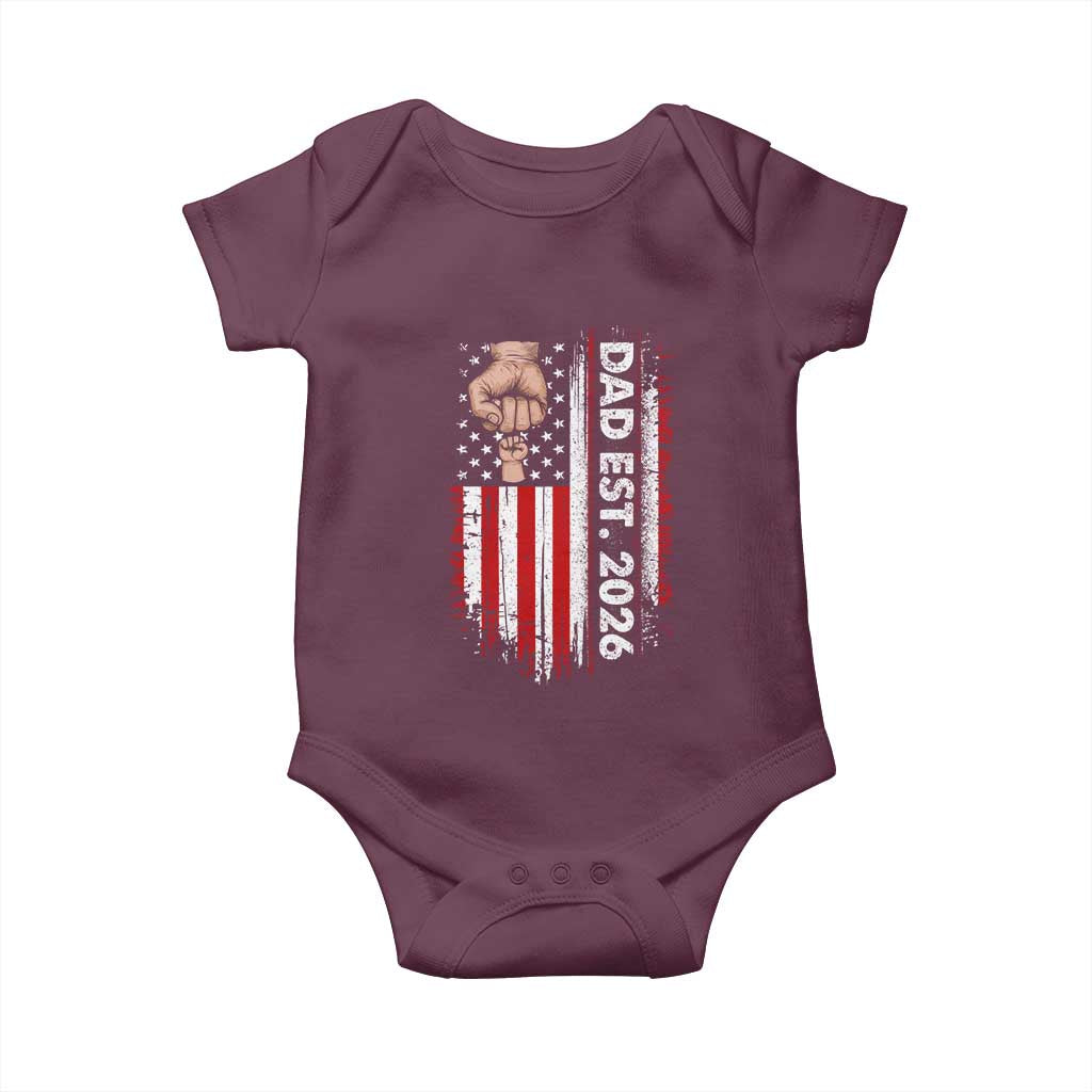 New Dad 2026 Baby Onesie Patriotic US American Flag Gifts Fathers Day