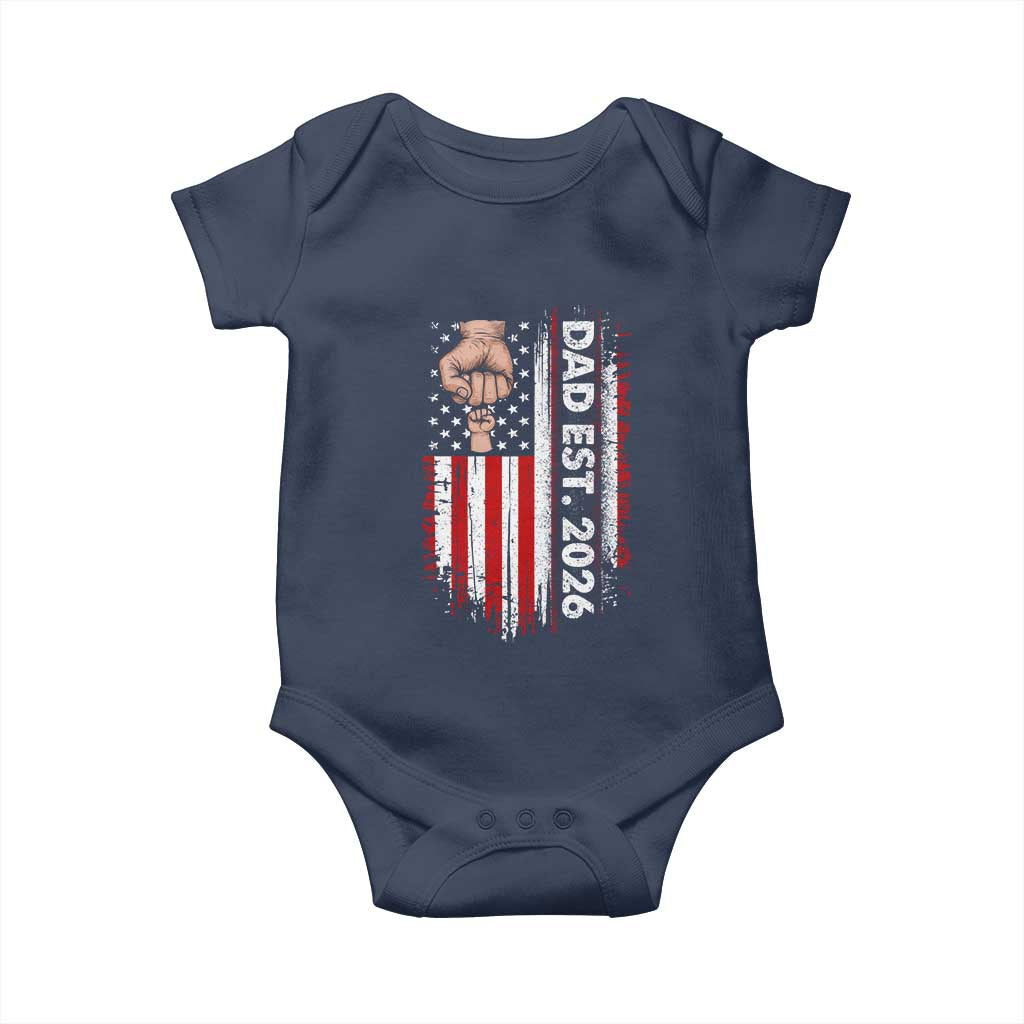 New Dad 2026 Baby Onesie Patriotic US American Flag Gifts Fathers Day