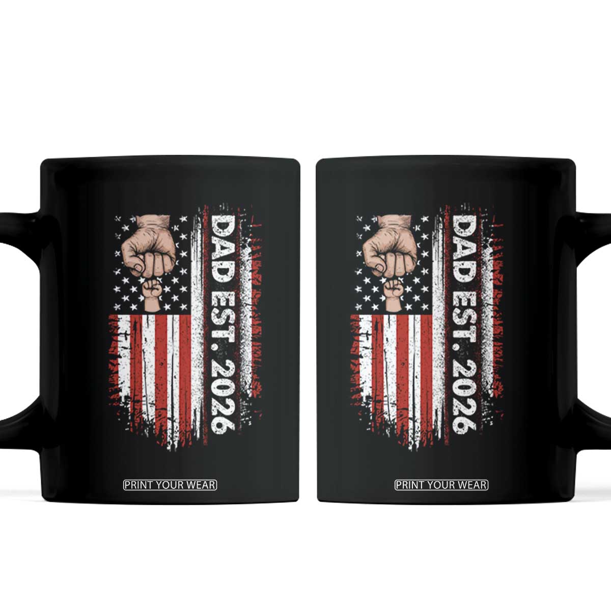 New Dad 2026 Coffee Mug Patriotic US American Flag Gifts Fathers Day