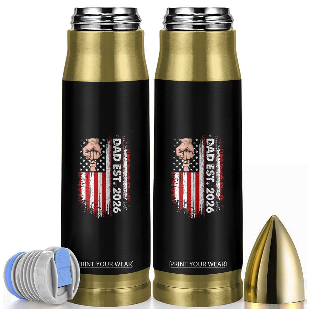 New Dad 2026 Bullet Tumbler Patriotic US American Flag Gifts Fathers Day