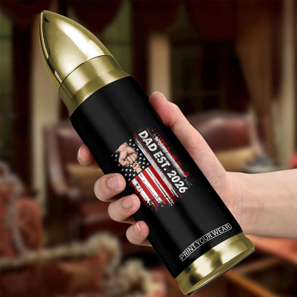 New Dad 2026 Bullet Tumbler Patriotic US American Flag Gifts Fathers Day