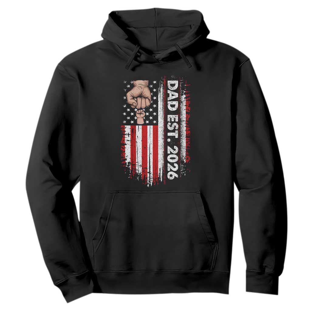 New Dad 2026 Hoodie Patriotic US American Flag Gifts Fathers Day
