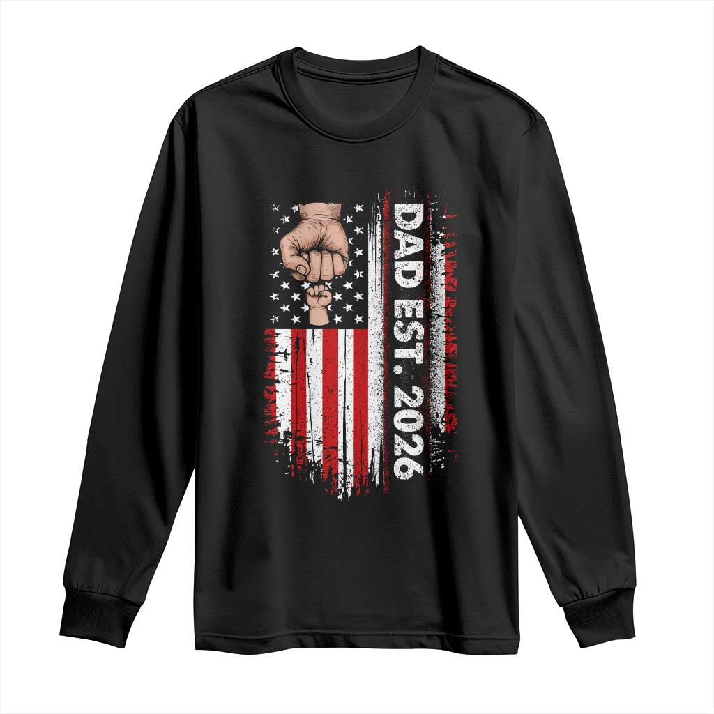 New Dad 2026 Long Sleeve Shirt Patriotic US American Flag Gifts Fathers Day