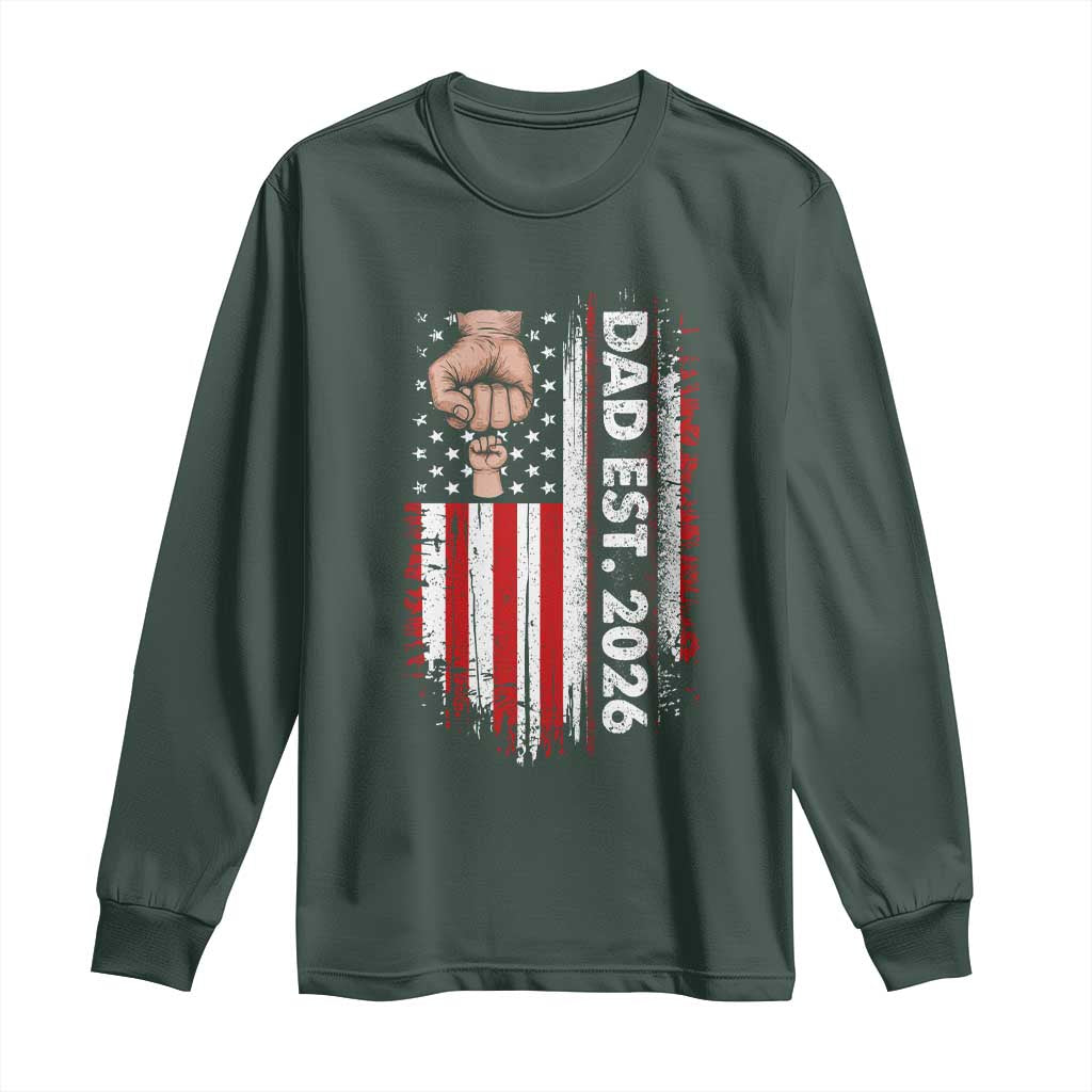 New Dad 2026 Long Sleeve Shirt Patriotic US American Flag Gifts Fathers Day
