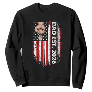 New Dad 2026 Sweatshirt Patriotic US American Flag Gifts Fathers Day