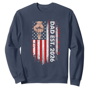 New Dad 2026 Sweatshirt Patriotic US American Flag Gifts Fathers Day
