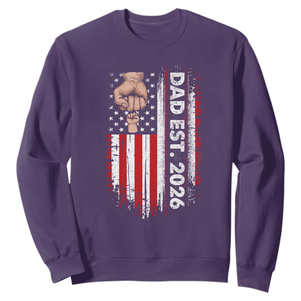 New Dad 2026 Sweatshirt Patriotic US American Flag Gifts Fathers Day