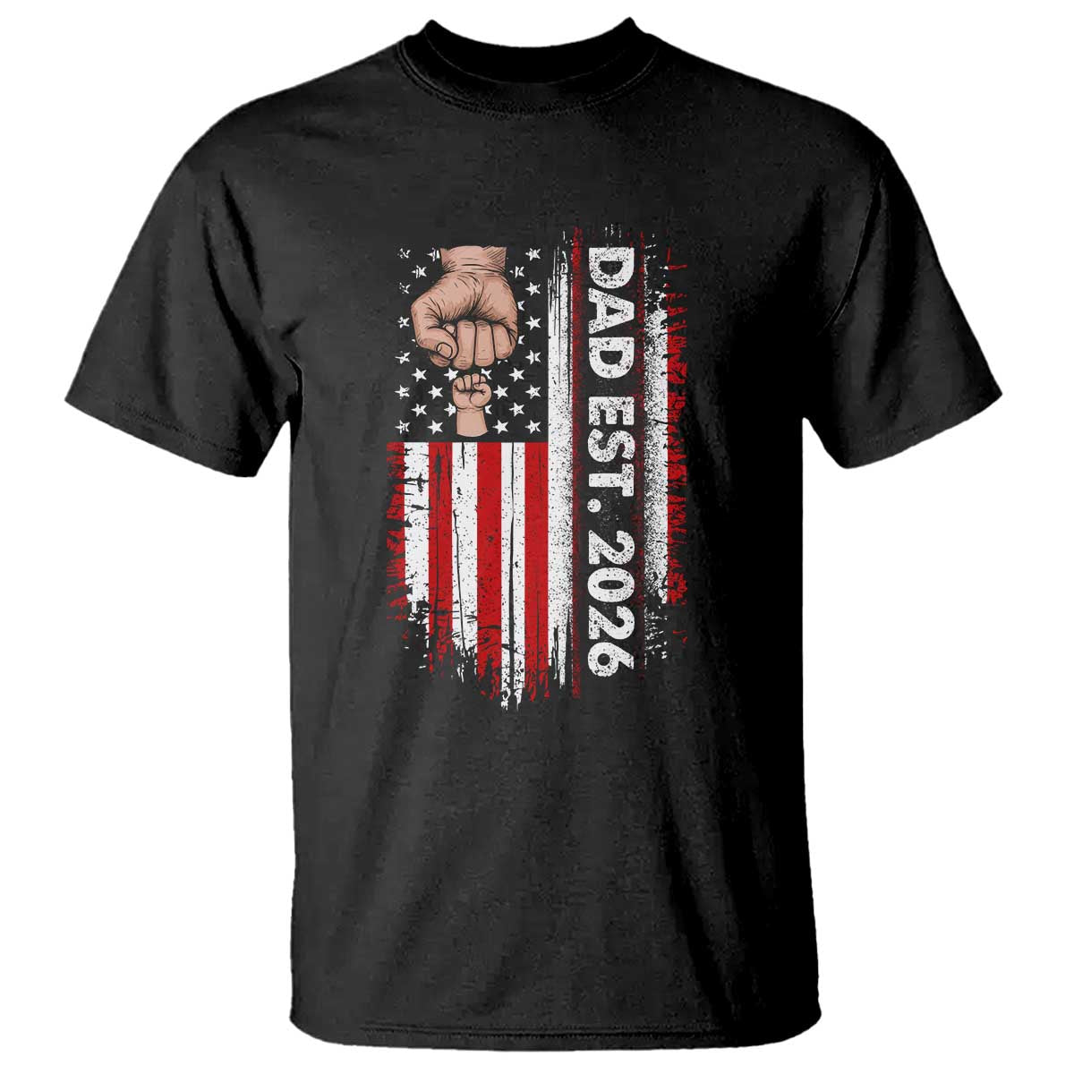 New Dad 2026 T Shirt Patriotic US American Flag Gifts Fathers Day