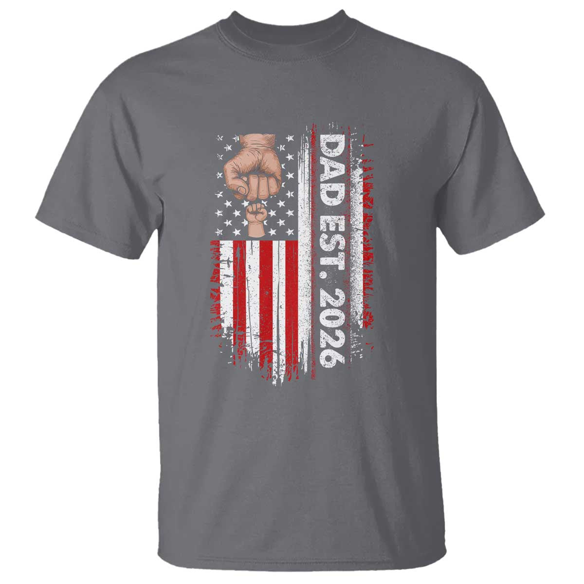 New Dad 2026 T Shirt Patriotic US American Flag Gifts Fathers Day