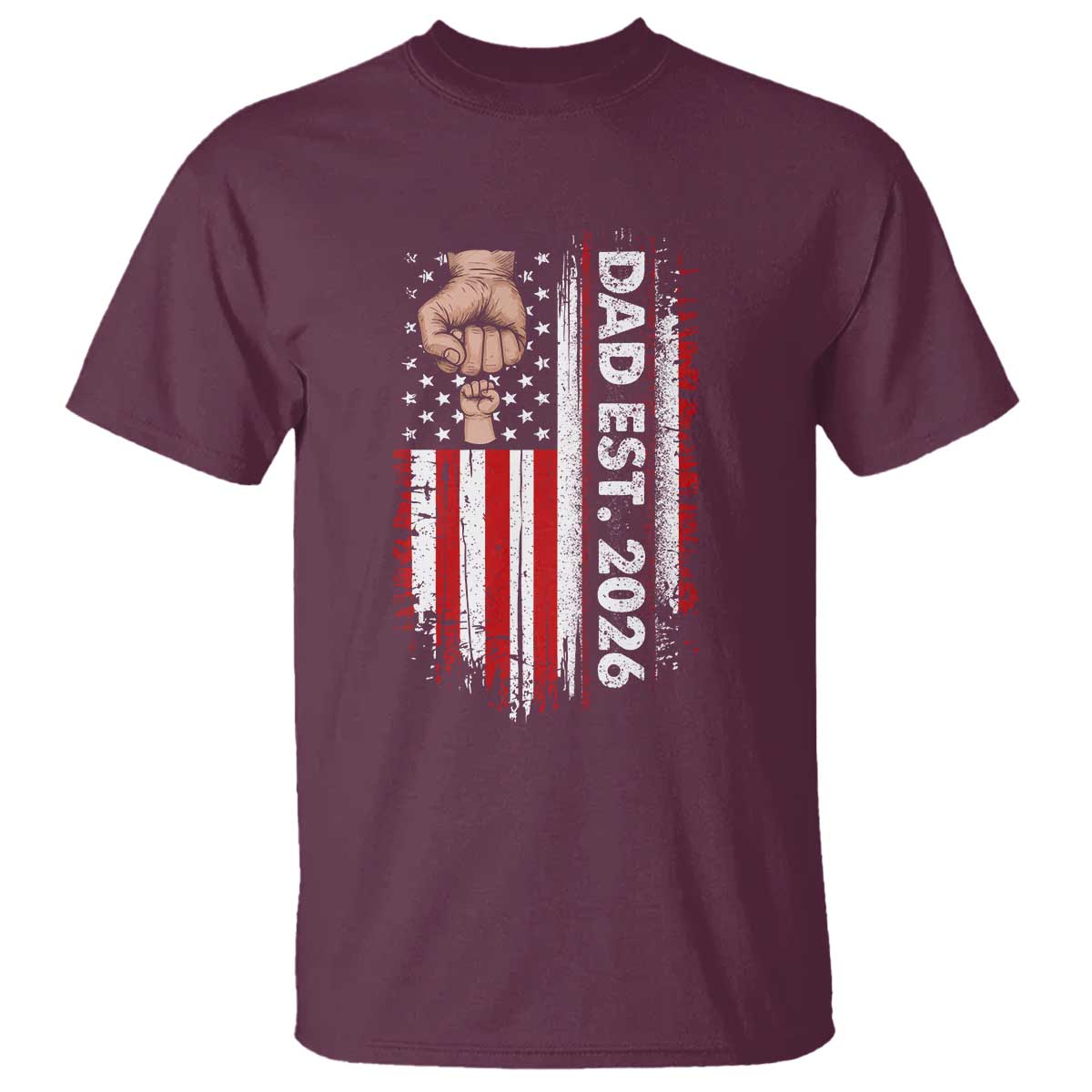 New Dad 2026 T Shirt Patriotic US American Flag Gifts Fathers Day