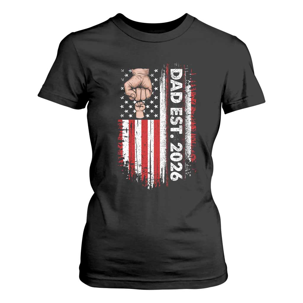 New Dad 2026 T Shirt For Women Patriotic US American Flag Gifts Fathers Day
