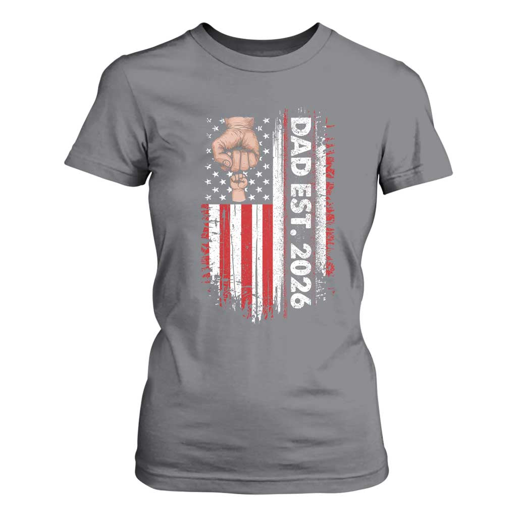 New Dad 2026 T Shirt For Women Patriotic US American Flag Gifts Fathers Day