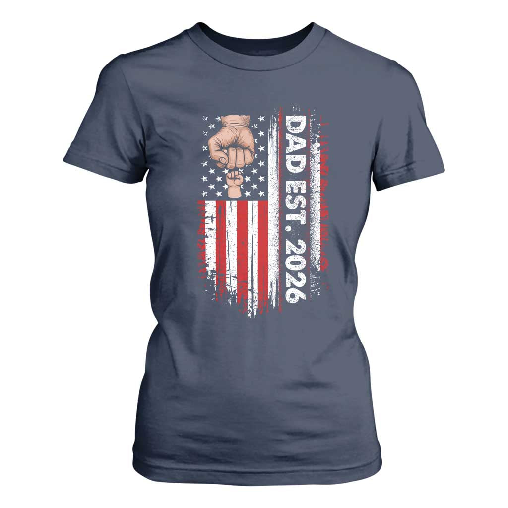 New Dad 2026 T Shirt For Women Patriotic US American Flag Gifts Fathers Day