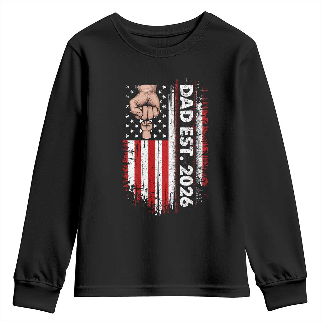 New Dad 2026 Youth Sweatshirt Patriotic US American Flag Gifts Fathers Day