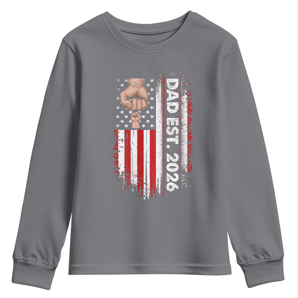 New Dad 2026 Youth Sweatshirt Patriotic US American Flag Gifts Fathers Day