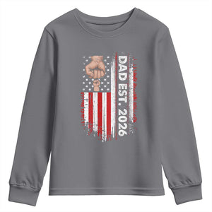 New Dad 2026 Youth Sweatshirt Patriotic US American Flag Gifts Fathers Day