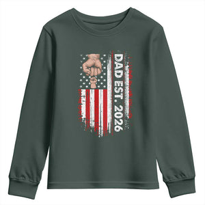 New Dad 2026 Youth Sweatshirt Patriotic US American Flag Gifts Fathers Day