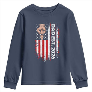 New Dad 2026 Youth Sweatshirt Patriotic US American Flag Gifts Fathers Day