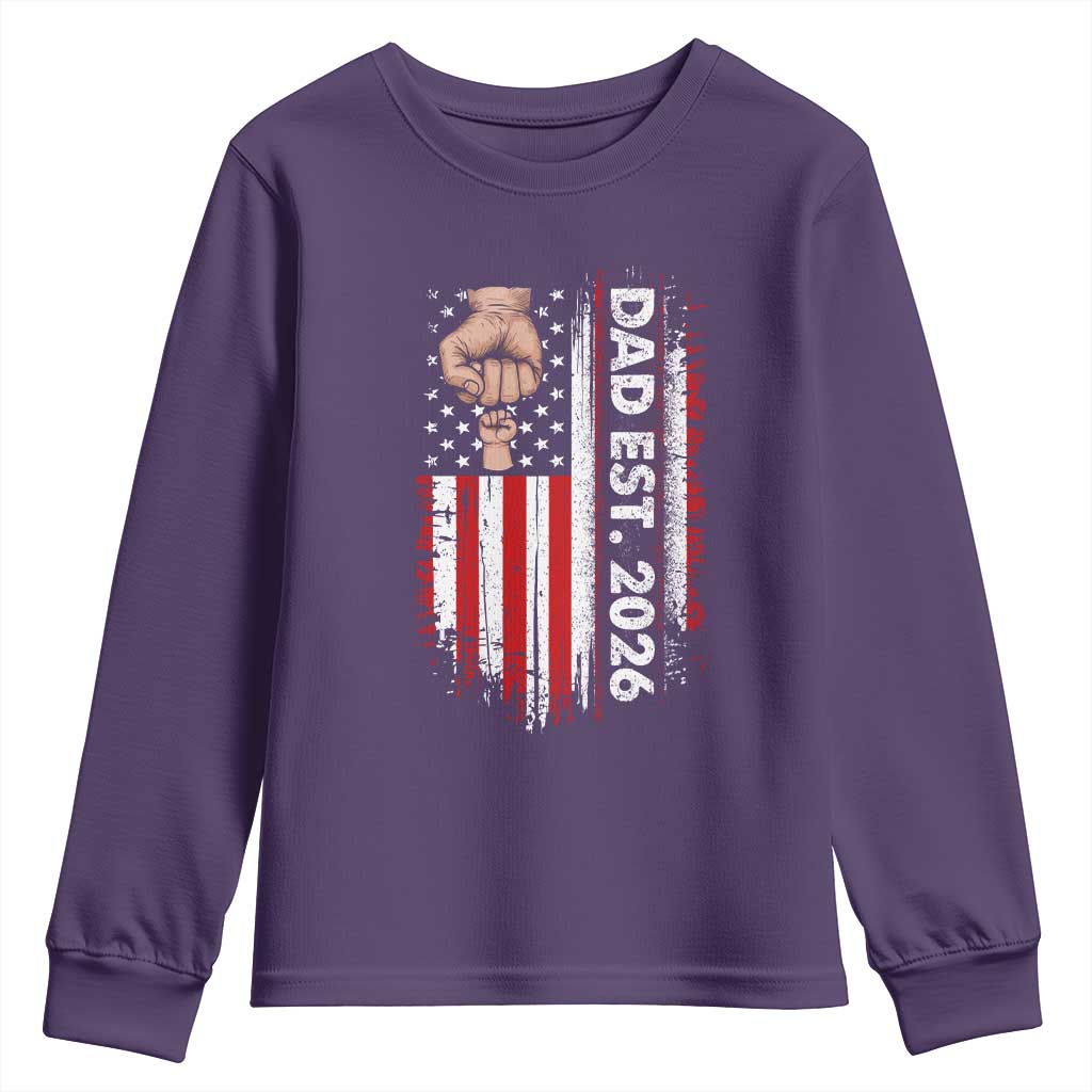 New Dad 2026 Youth Sweatshirt Patriotic US American Flag Gifts Fathers Day