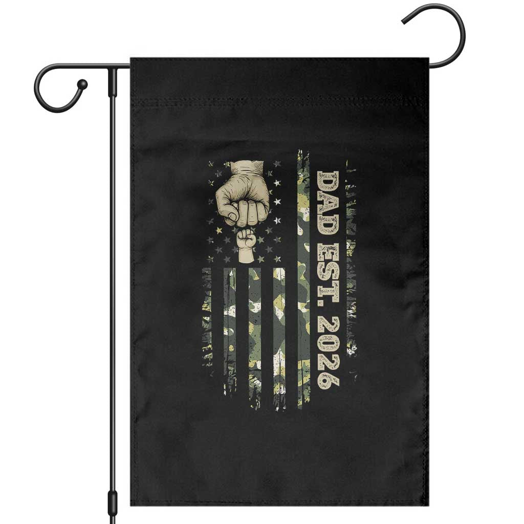 New Dad 2026 Garden Flag Camo American Flag Military Dad Father's Day TS14 Black Print Your Wear
