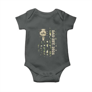 New Dad 2026 Baby Onesie Camo American Flag Military Dad Father's Day