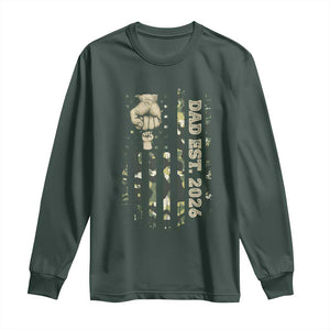 New Dad 2026 Long Sleeve Shirt Camo American Flag Military Dad Father's Day