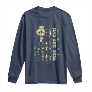 New Dad 2026 Long Sleeve Shirt Camo American Flag Military Dad Father's Day