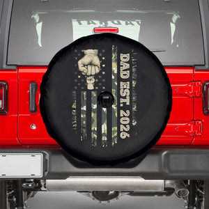 New Dad 2026 Spare Tire Cover Camo American Flag Military Dad Father's Day
