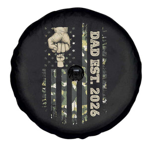 New Dad 2026 Spare Tire Cover Camo American Flag Military Dad Father's Day